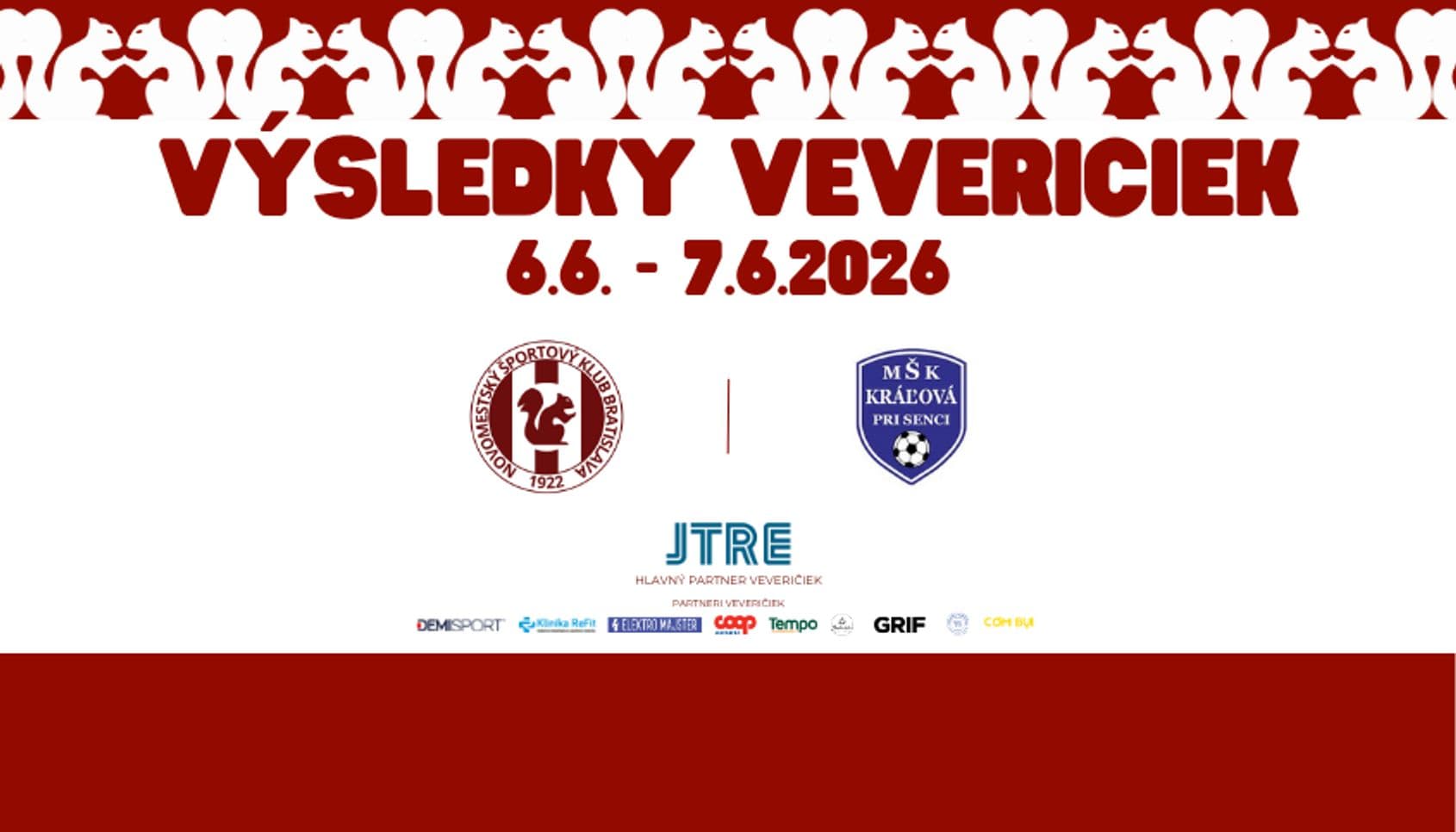 Záchrana spečatená vysokým víťazstvom a výsledky veveričiek: sobota 6.6.2026 - nedeľa 7.6.2026