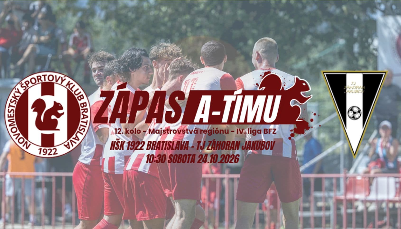 Zápasy veveričiek: A-tím privíta Jakubov v súboji tretieho so štvrtým